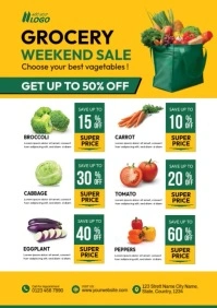 grocery sale template A4