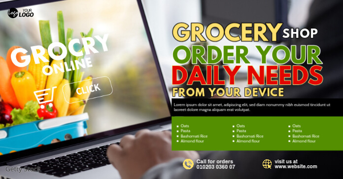 Shopad Example Grocery Shop Ad Template | PosterMyWall