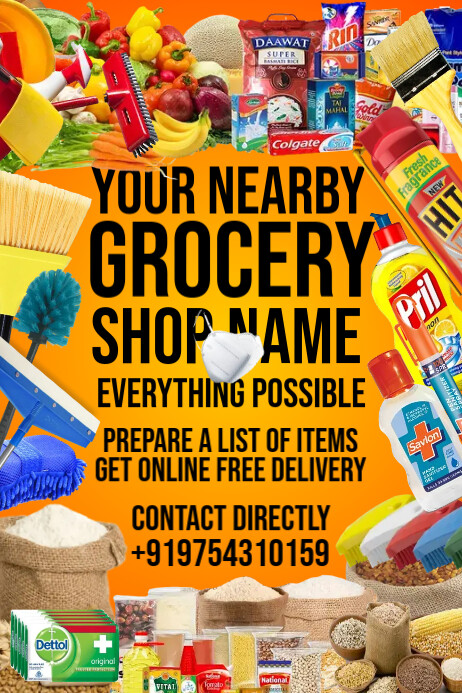 Grocery Shop Online Poster Template | PosterMyWall