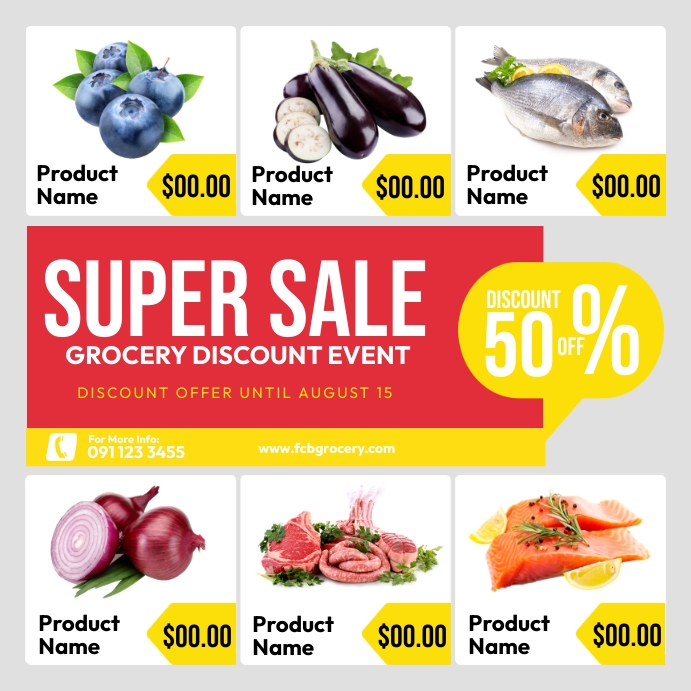Grocery Store Catalog Template PosterMyWall