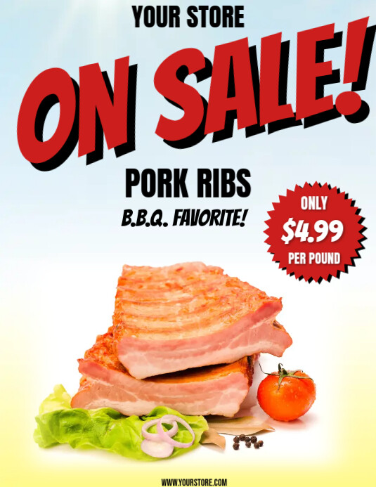 Copy of PORK RIBS SALE AD | PosterMyWall