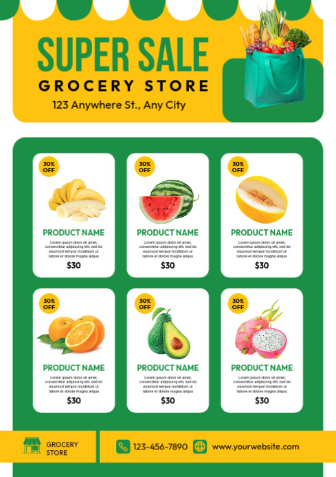 Grocery Store Flyer Template | PosterMyWall