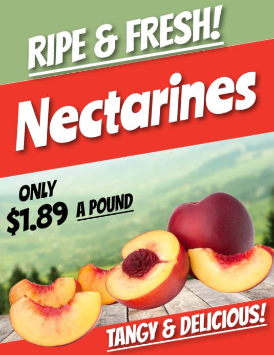 GROCERY STORE NECTARINES SALE Template PosterMyWall