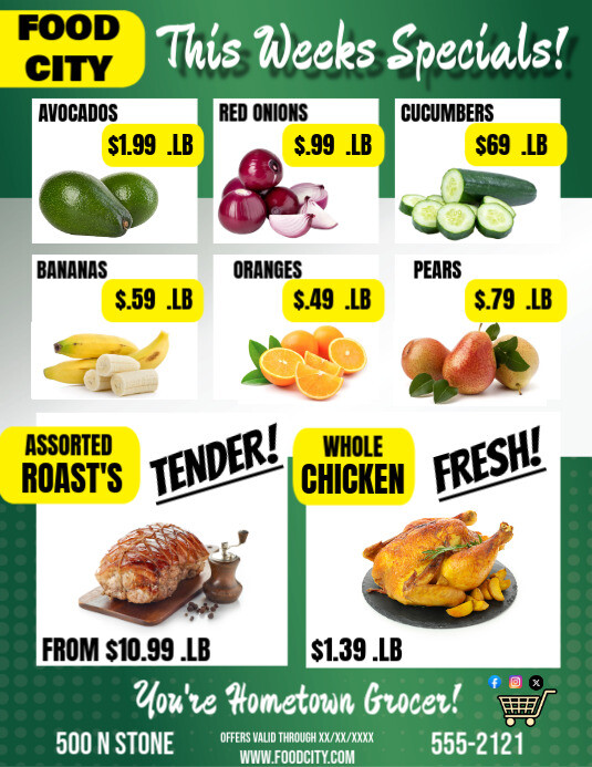 Copy of GROCERY STORE SALE AD FLYER | PosterMyWall