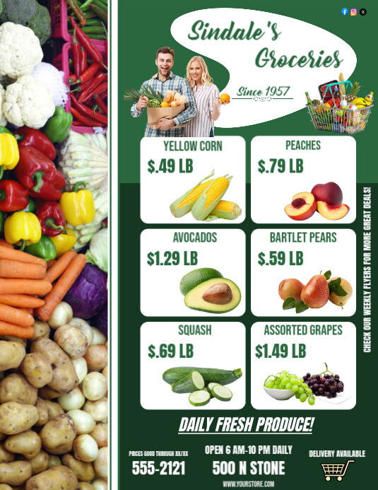 GROCERY STORE SALE AD FLYER template