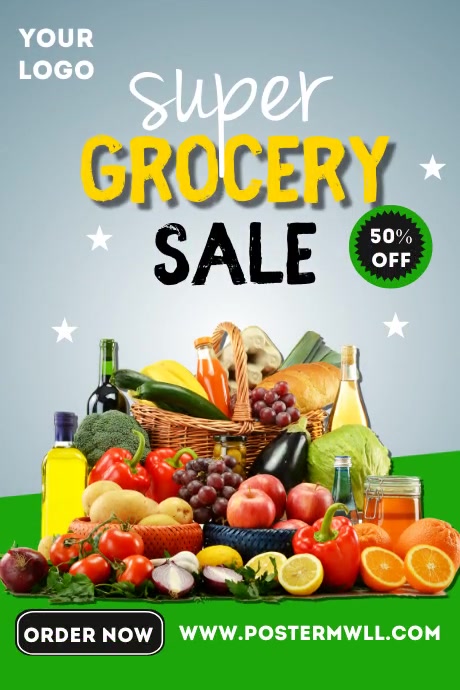 Grocery Store Sale Poster Template | PosterMyWall