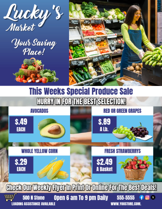 Weekly Shop Grocery Store Weekly Sales Ad Flyer (us Letter) Template | PosterMyWall