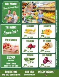 GROCERY STORE WEEKLY SALES FLYER AD template