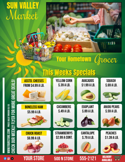 Weekly Shop Grocery Store Weekly Special Ad Flyer Flyer (us Letter) Template ...