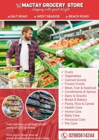 Grocery Stores Ad A5 template