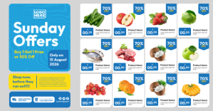 Grocery Sunday Offers Catalog Image partagée Facebook template
