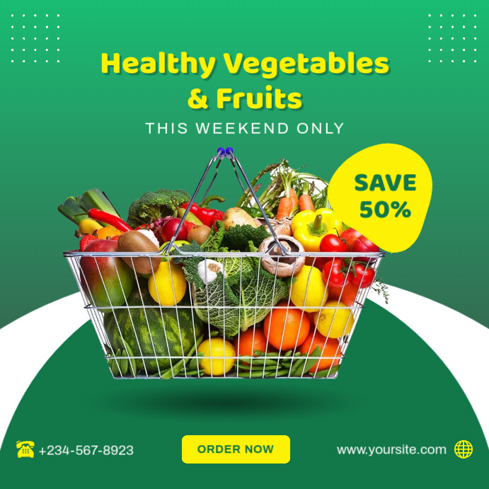 grocery1 Instagram Post template