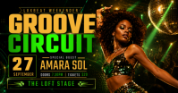 Noir Music Event Immagine condivisa di Facebook Template