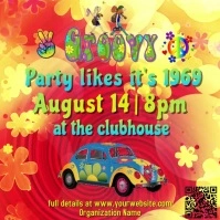 Groovy Hippy Party Video for Instagram template