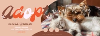 Groovy Pet Adoption Banner Flyer Фотография обложки профиля Facebook template