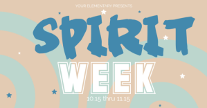 Groovy Spirit Week Banner Template Imagem partilhada do Facebook