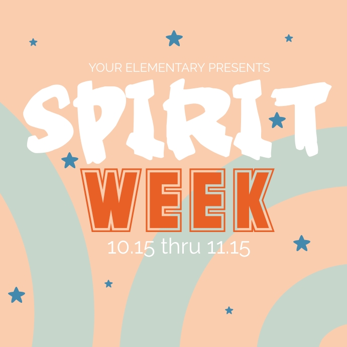 Spirit Week Graphi Groovy Spirit week template | PosterMyWall