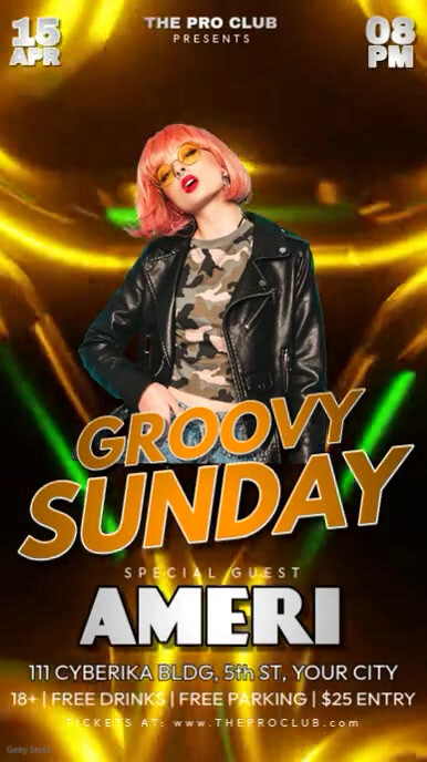 Groovy Sunday Video Instagram Story template