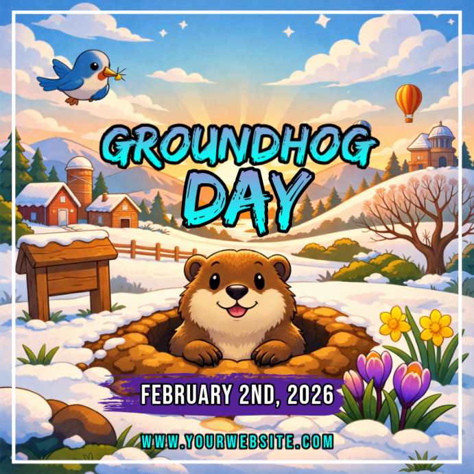 Copy of Groundhog Day Pos Instagram | PosterMyWall