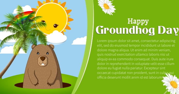 Groundhog Shared Image ภาพที่แชร์บน Facebook template