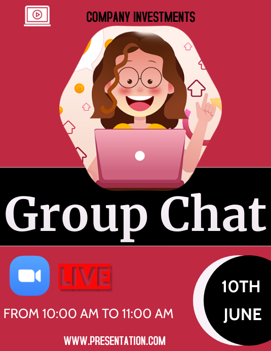 Group chat flyers Template | PosterMyWall