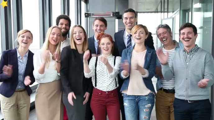 Group Laughing & Claping YouTube Thumbnail template