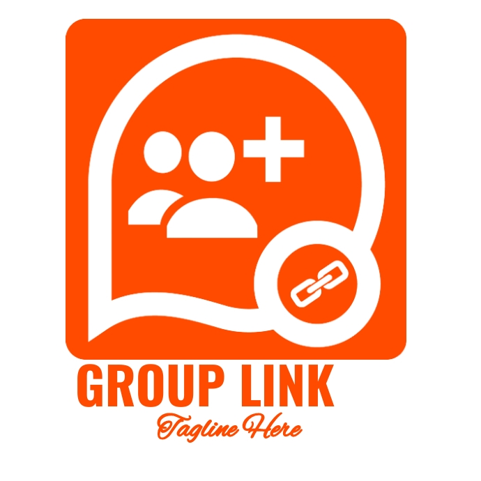 Grouplink Vector Plantilla de group link logo Group Links Invite Collection | PosterMyWall