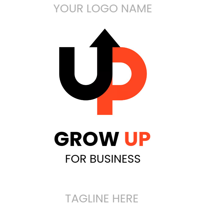 grow up logo for business template 2024 free Logótipo