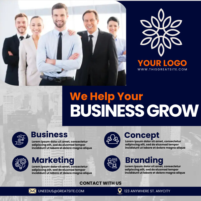 Copy of Grow Up your Business Instagram post | PosterMyWall