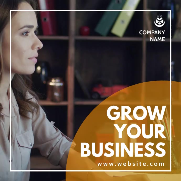 grow your business instagram post minimal adv Template | PosterMyWall