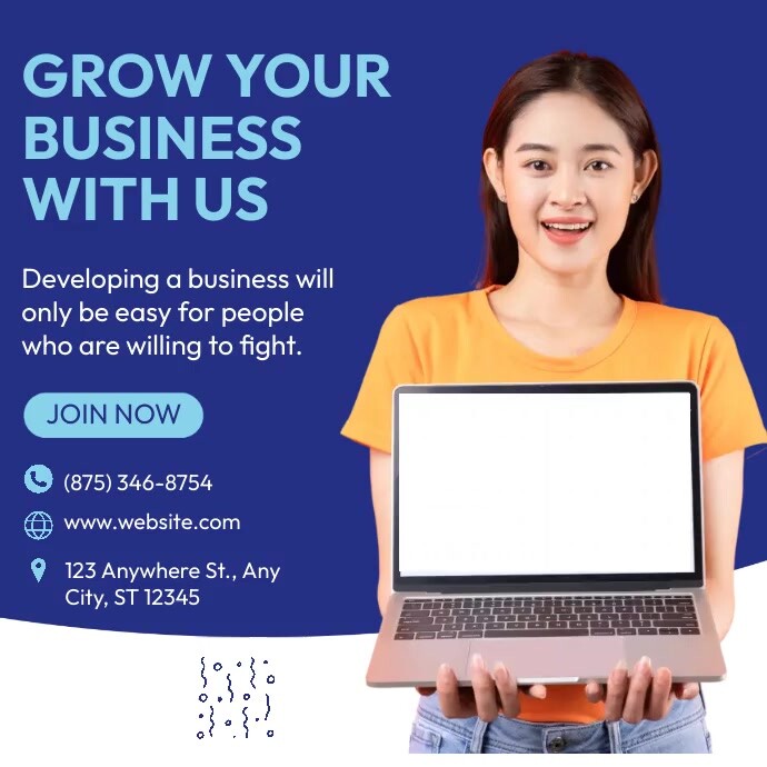 Grow Your Business With Us Template | PosterMyWall
