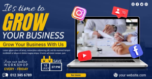 Lilla Business Growth Workshop Рекламное объявление Facebook Template