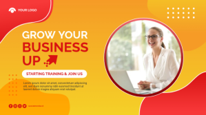 Grow Your Business Poster Flyer Template Presentation (16:9)