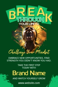 Growth Mindset Poster template