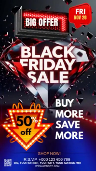 Grunge Black Friday Sale Whatsapp Status template