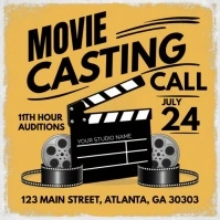 Grunge Casting Call Poster, Model Call Flyer, template