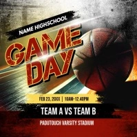 Grunge Grunge Basketball Game Day Facebook Instagram Instagram Post Instagram Post template