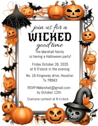 Grunge Halloween Flyer  Flyer (us Letter) template