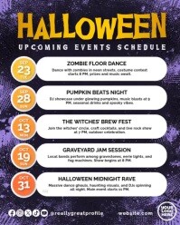 White Halloween Events Instagram Portrait Template