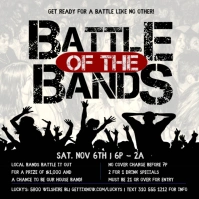 Grunge High Contrast Battle of the Bands Instagram Post template