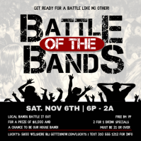 Grunge High Contrast Battle of the Bands Instagram Post template