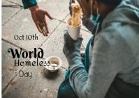 Grunge International Homeless Day  Postcard Postal template