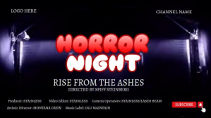 Black Grunge Movie Night Youtube Thumbnail YouTube-miniature Template