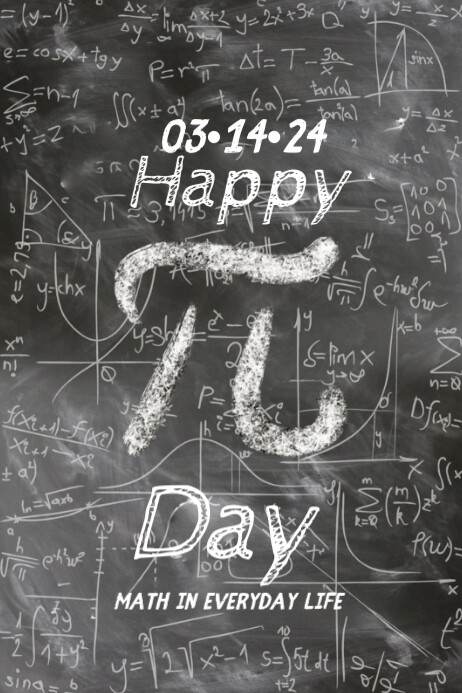 Grunge Pi Day  Poster template