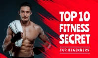 Grunge Red And Black Background Illustrative Top 10 Fitness Secret For Beginners  Tag template