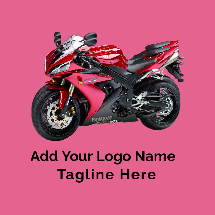Grunge Red And Black Yamaha Sport Bike, Yamah Logo template