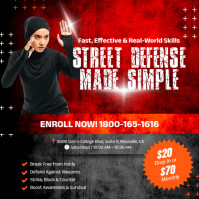 Black Street Defense Class Instagram-Beitrag Template