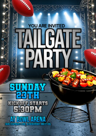 Grunge Tailgate Party A5 template