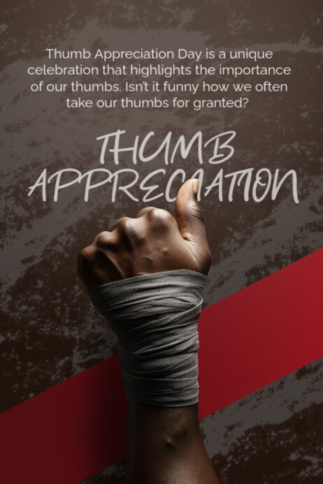 Plantilla de Grunge Thumb Appreciation Poster | PosterMyWall