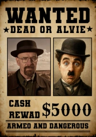 Grunge Wanted Poster A4 template